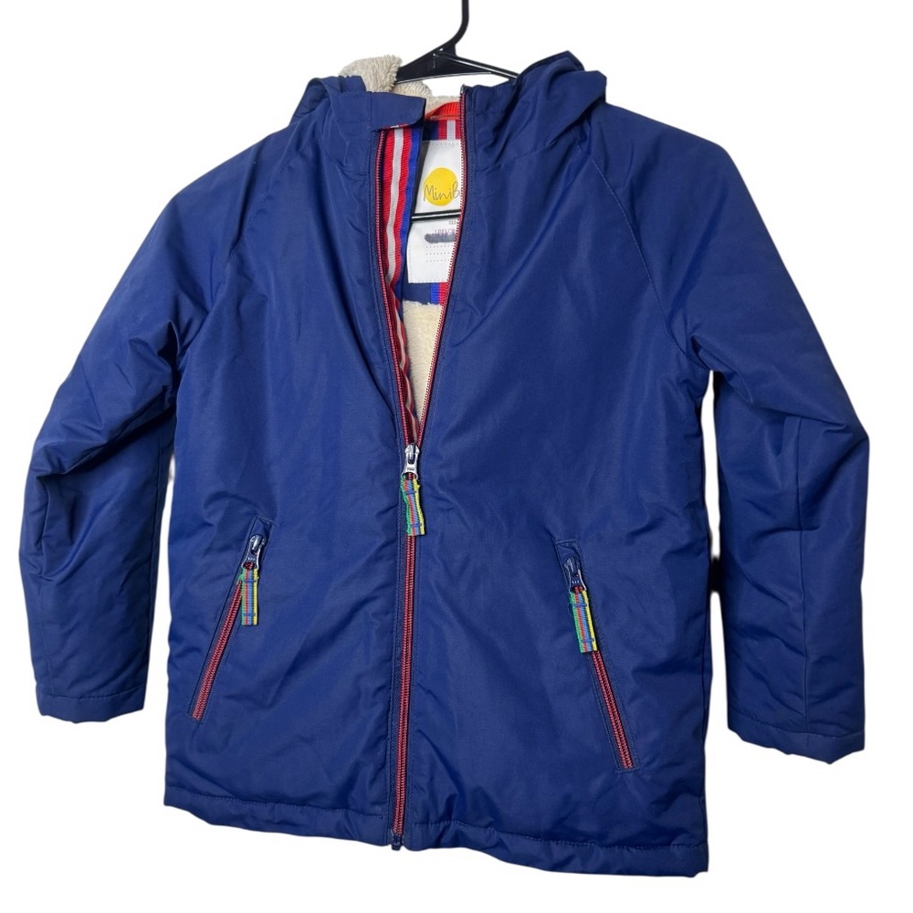 Mini Boden Navy Jacket with Red and White Stripes(Size 6/7)